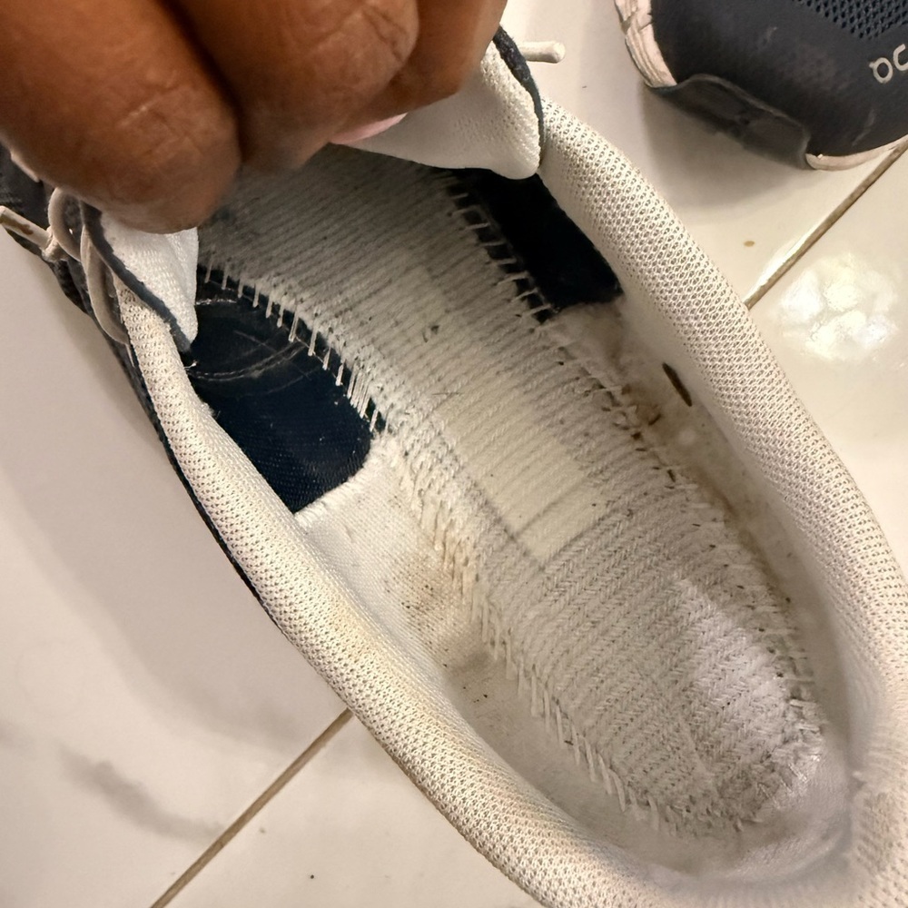 On Running Men's Navy and White Athletic Shoes Size 9.5 - Picture 6 of 6